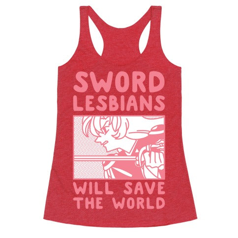 Sword Lesbians Will Save the World Utena Racerback Tank